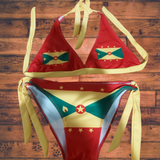 Grenada Flag Two-Piece Swimwear bikini/Grenadian Swimsuit/Grenada Bathing Suit