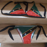 St Kitts & Nevis flag 2 Piece  Swimsuit/St Kitts Flag Bikini/St Kitts Bathsuit/St Kitts Souvenir Gift