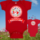 Canadian Provincal Flags Baby Onesie/This is The Land of My Birth Bodysuit