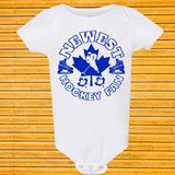 Maple Leafs Newest Fan Baby Romper/Unisex Personalize First Hockey Onesie/Birthday Gift
