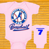 Blue Jays New Fan Baby Bodysuit/Unisex Personalize First Baseball T-shirt/Birthday Baby Shower Gift