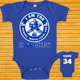 Maple Leafs Newest Fan Baby One-Piece/Unisex Personalize First Hockey Onesie