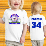 Toronto Baseball Newest Fan Baby Bodysuit/Unisex Personalize First Baseball T-shirt/Birthday Baby Shower Gift
