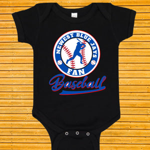 Toronto Blue Jay new fan personalize baby onesie