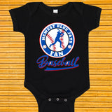 Blue Jays New Fan Baby Bodysuit/Unisex Personalize First Baseball T-shirt/Birthday Baby Shower Gift