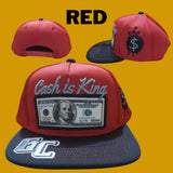 Amerinan Dollar Cash is King Embroidered 3D Men Women Baseball Cap/Money Slogan Snapback Hat/Gift