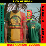 Lion of Judah Jersey Rastafarian Clothing/Rasta Cultural Day Outfit/Dri-Fit Fabric Rasta Wear/Gift