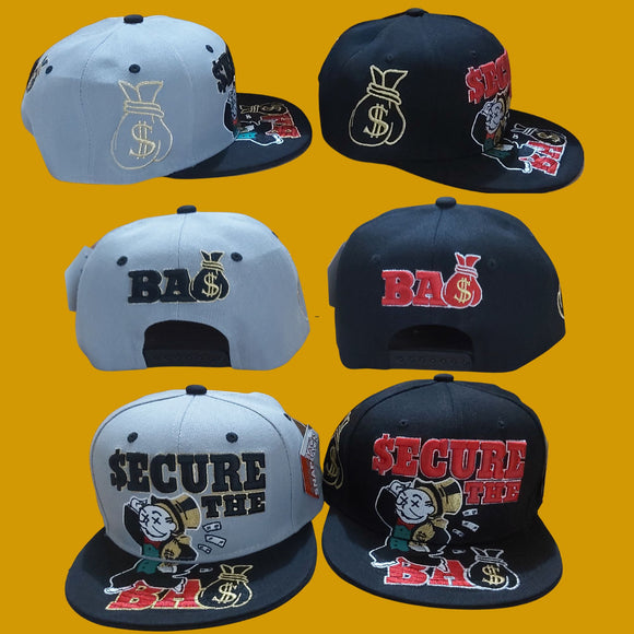 Secure the bag 3D embroidered caps