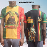 King of Kings Emperor Haile Selassie Jersey/Rastafarian Clothing/Dri-Fit Fabric/Rasta Cultural Day Outfit/Gift