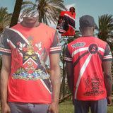 Trinidad & Tobago Flag Coat Of Arms Jersey/Trinidad Carnival Festival Shirt/Trinidadian Cultural Day Oitfit/Gift