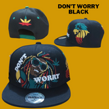 Don't Worry Rasta Colours embroidery Baseball Hat/Get Up Stand Up Summer Caps/Inspirational Quotes Gift Hats