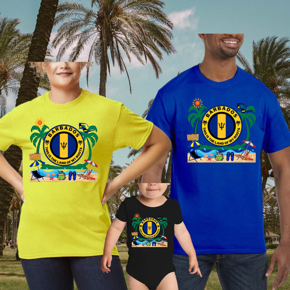 Barbados flag t-shirt/This is the land of my roots