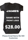 Toronto Basketball Team Personalize Black Baby Onesie