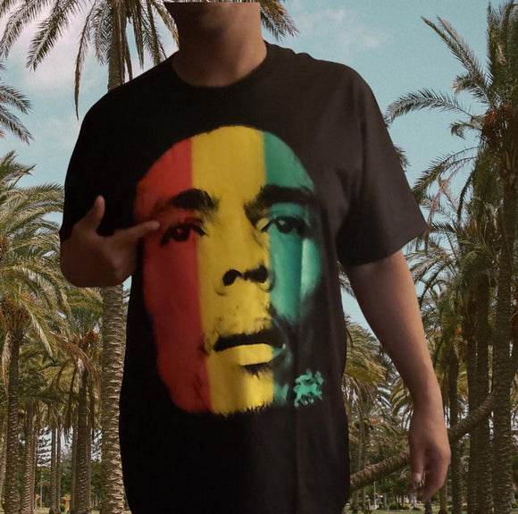 Bob Marley Rasta Color Face T-shirt