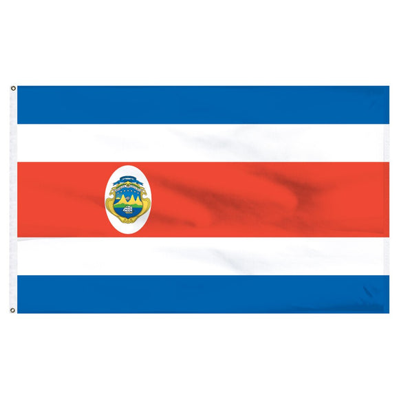 Costa Rica 3x5 Flag Polyester Fabric 