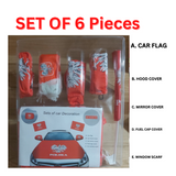 Poland Polska Set of 6 Pieces Car Accessories