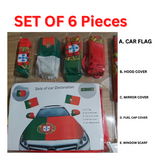 Portugal New FPF World Cup Black Flag Cars SUVs Vans  Hood Cover