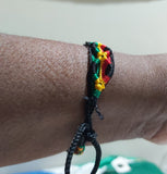 Bob Marley Knitted Handmade  Bracelet/Bob Marley Hand-crafted Wristband/Rasta Colors/Jamaican Rasta Bracelet/Bob Marley Friendship Bracelet