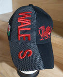 Wales Black Baseball cap