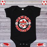 Canada Black and Red Soccer Baby Clothing