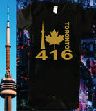 Black and gold CN tower onesie