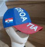 Croatia 3D Snap Back Blue Cap