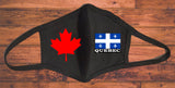 Quebec flag face mask/Canada Provincial flag face mask/Reusable 2 layers/Quebec souvenir