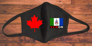 Yukon flag face mask/Canada Provincial flag face mask/Reusable 2 layers/Yukon souvenir