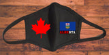 Alberta flag face mask/Canada provincial flag/Reusable 2 layers/100% cotton/Alberta souvenir