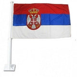 Serbia 12x18 Car Flag