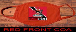 Trinidad and Tobago flag face mask/2 Layers cotton material/Trinidad mini flag/Reusable