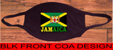 Jamaica flag face mask/2 Layers cotton material/Jamaica mini flag/Reusable