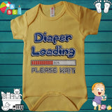 Diaper loading please wait onesie