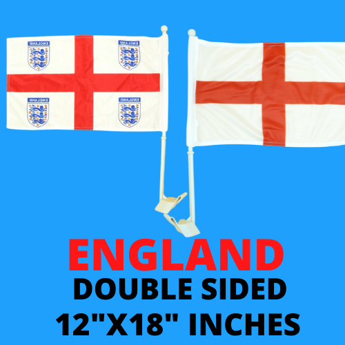 England Doubled Sided Logo Car Flag 12x18 Soccer Celebration