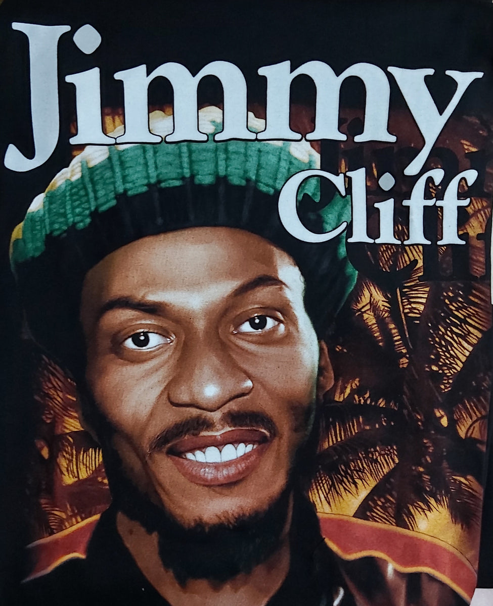 Jimmy Cliff black tshirt double sided 3D graphic/Jamaican Reggae singe ...