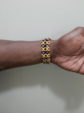 Rasta beaded elastic stretch friendship bracelet/Rastafari handmade wristband