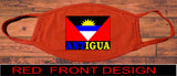 Antigua flag face mask/2 Layers cotton material/Antigua mini flag/Reusable