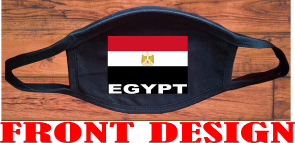 Egypt flag face mask/2 Layers cotton material/Egypt mini flag/Reusable/Gift