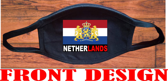 Netherlands flag face mask/2 Layers cotton material/Netherlands mini flag/Reusable/ Holland flag/Souvenir