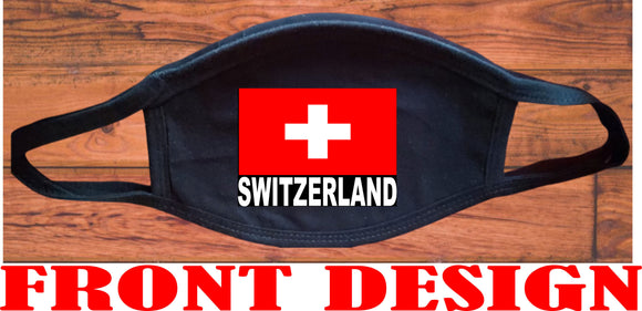 Switzerland flag face mask/2 Layers cotton material/Switzerland mini flag/Reusable/Switzerland Souvenir