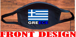 Greece flag face mask/2 Layers cotton material/Greece mini flag/Reusable