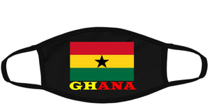 Ghana Flag Face Mask Countries Of Africa 2 Layers  Resuable