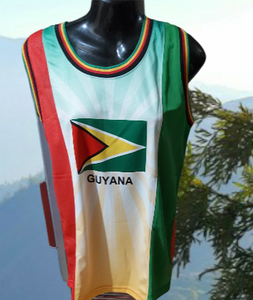 Guyanese Tank Top Mesh Sleeveless Jersey