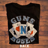 Deck Of Cards Guns N Roses Print Shirt Music Band 3D Graphic