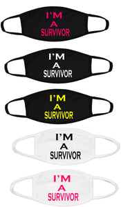 I'm a survivor face mask/Bold expression/2 Layers reusable