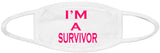 I'm a survivor face mask/Bold expression/2 Layers reusable