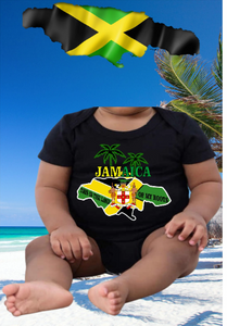 Jamaican land of my roots baby onesie