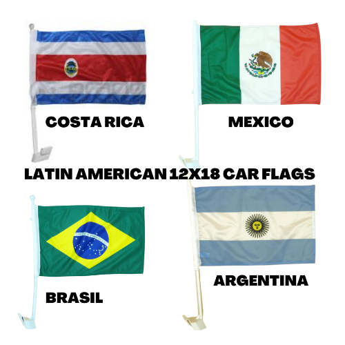 Latin American World Cup Teams Car Flags