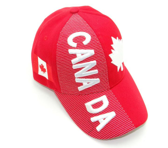 Red and white maple leaf cap