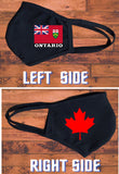 Ontario flag face mask/Canada Provincial flag face mask/Reusable 2 layers/Ontario souvenir